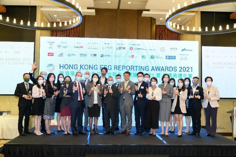 Hong Kong ESG Reporting Awards 2021 Successfully Concluded - Grand Award Winners Congratulated on NASDAQ MarketSite, New York